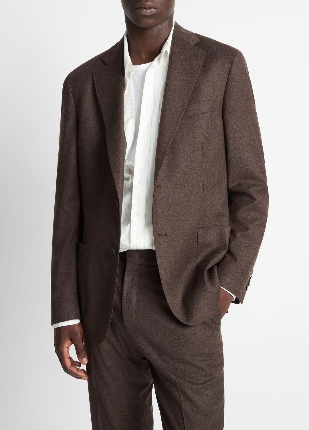 VINCE | Wool-Silk Relaxed Sport Coat in Blazers - BROWN