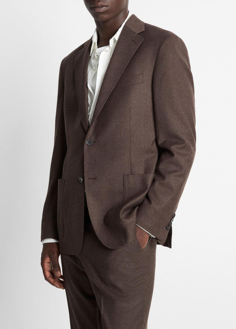 VINCE | Wool-Silk Relaxed Sport Coat in Blazers - BROWN