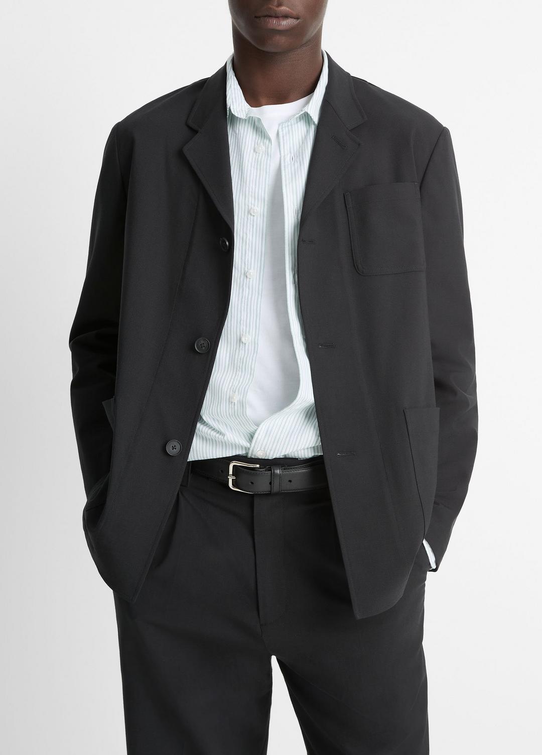 VINCE | Tailored Utility Blazer in Blazers - BLACK