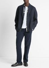 VINCE | Italian Splittable Wool-Blend Blazer in Jackets & Outerwear - COASTAL BLUE