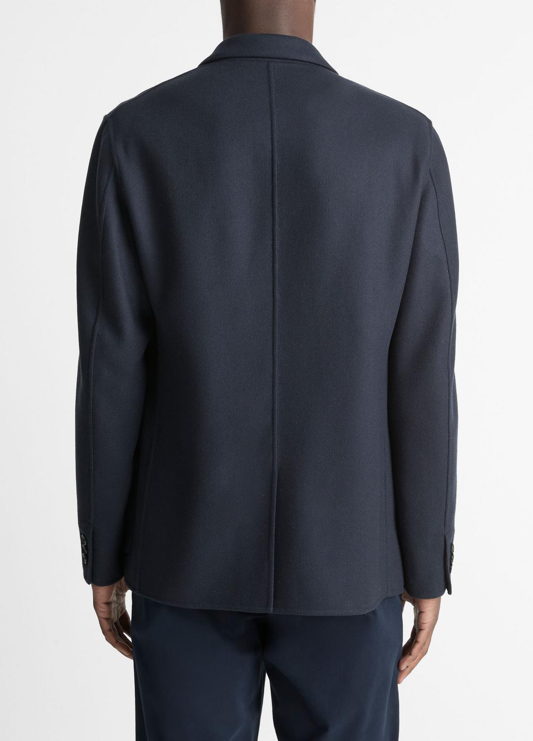VINCE | Italian Splittable Wool-Blend Blazer in Jackets & Outerwear - COASTAL BLUE