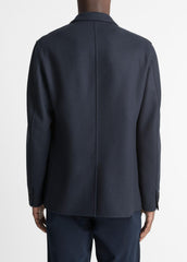 VINCE | Italian Splittable Wool-Blend Blazer in Jackets & Outerwear - COASTAL BLUE
