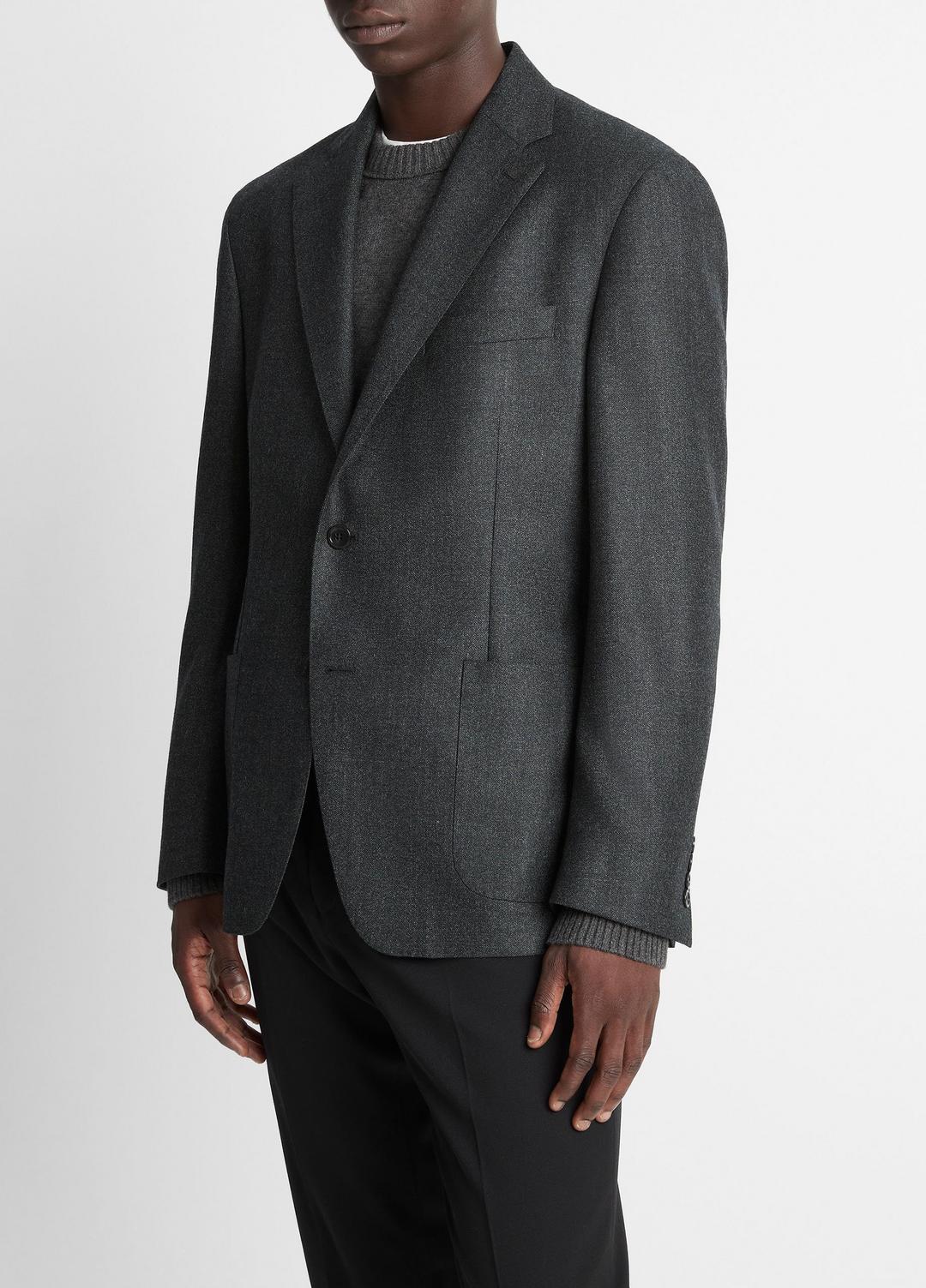 VINCE | Wool Relaxed Sport Coat in Blazers - CHARCOAL