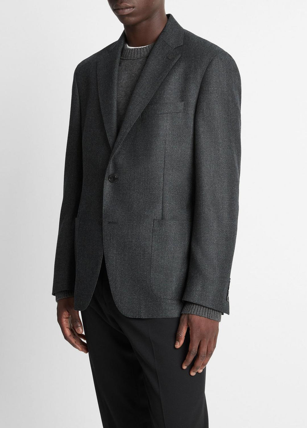 VINCE | Wool Relaxed Sport Coat in Blazers - CHARCOAL