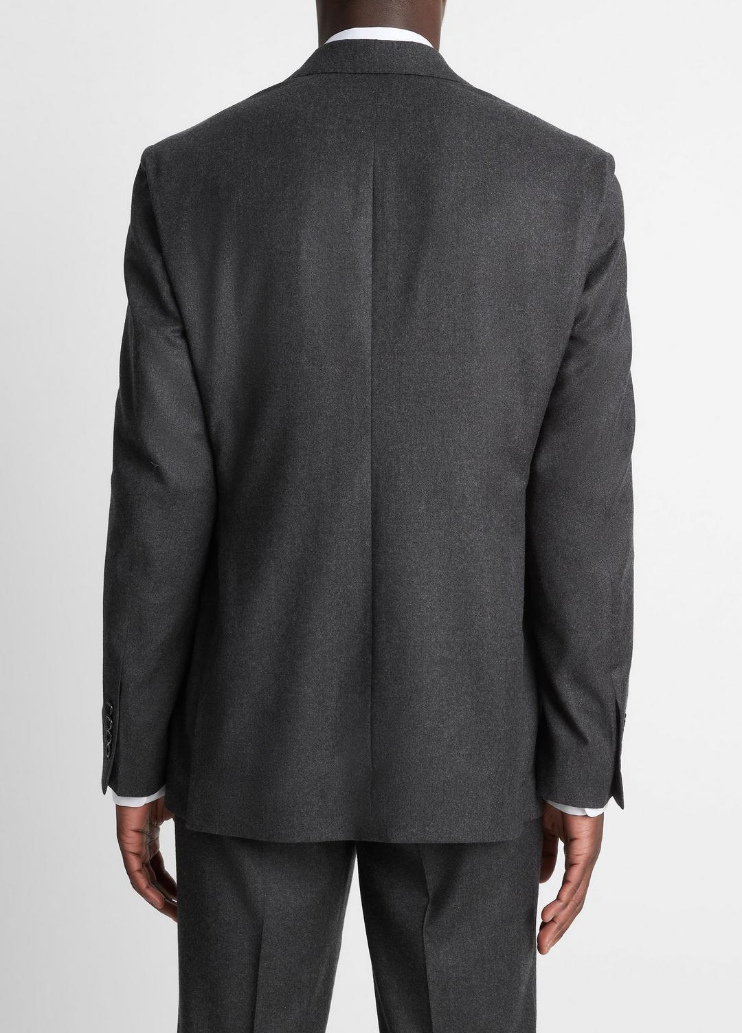 VINCE | Wool-Silk Flannel Relaxed Sport Coat in Blazers - CHARCOAL