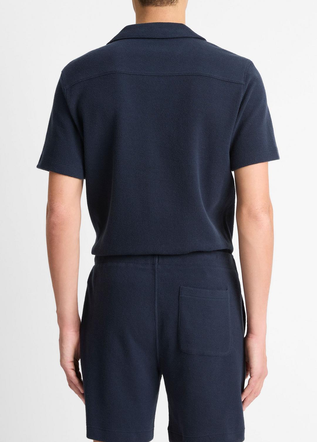 VINCE | Cotton Bouclé Pull-On Short in Shorts - COASTAL BLUE