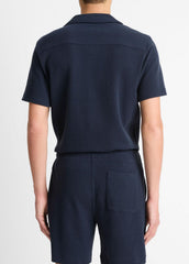 VINCE | Cotton Bouclé Pull-On Short in Shorts - COASTAL BLUE