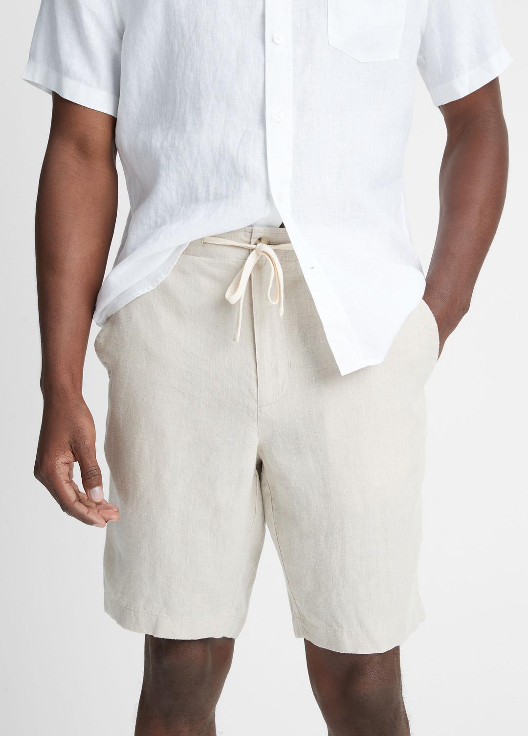 VINCE | Hemp Drawstring Short in Shorts - PUMICE ROCK