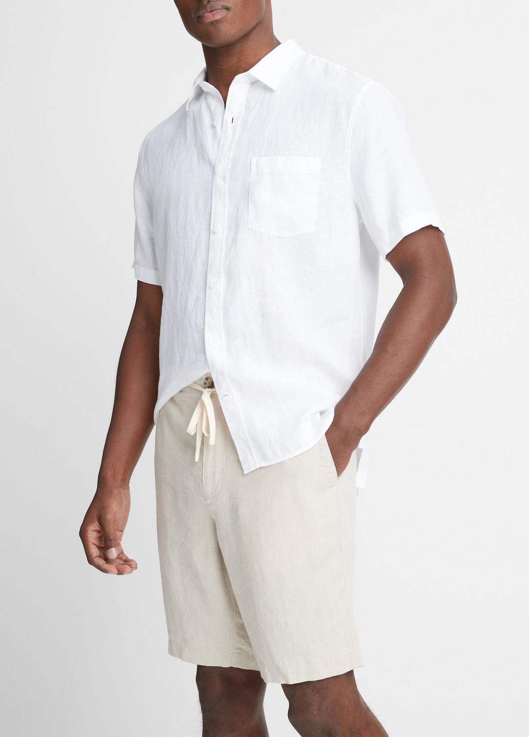 VINCE | Hemp Drawstring Short in Shorts - PUMICE ROCK