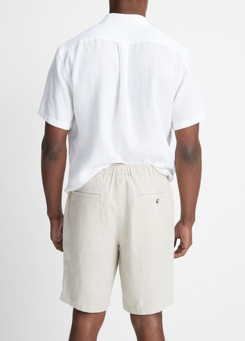 VINCE | Hemp Drawstring Short in Shorts - PUMICE ROCK
