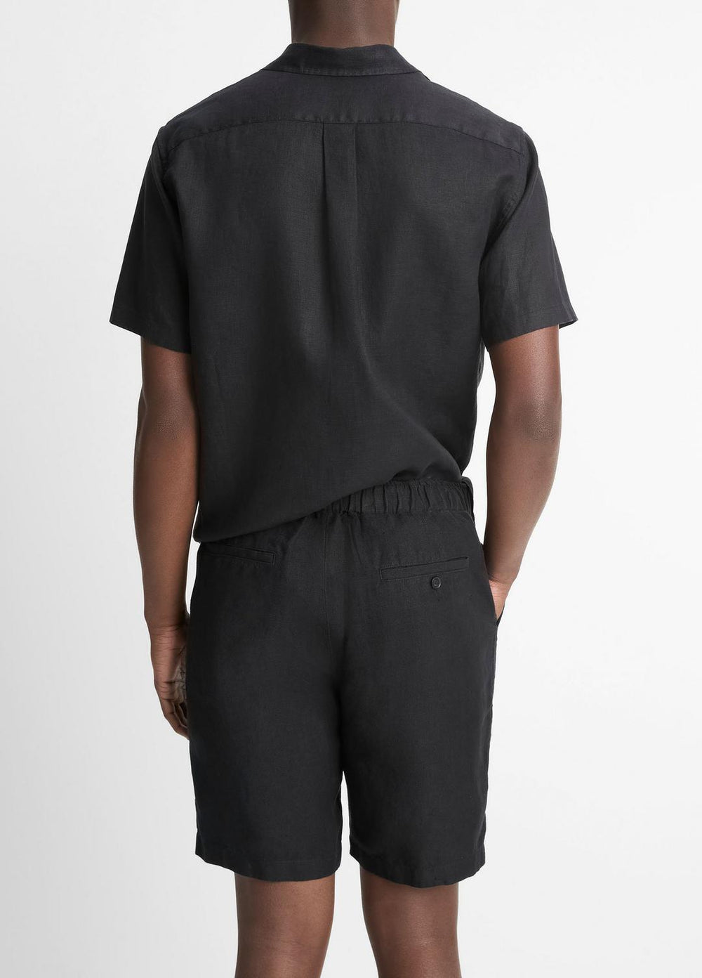 VINCE | Hemp Drawstring Short in Shorts - BLACK