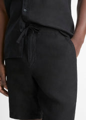 VINCE | Hemp Drawstring Short in Shorts - BLACK