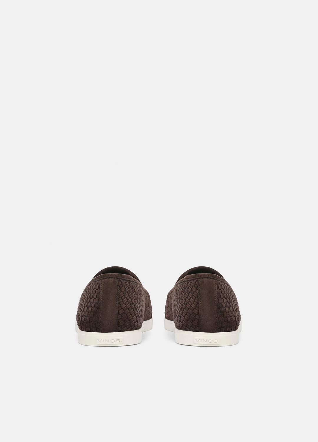 VINCE | Sonoma Woven Suede Loafer in Loafers - COCOA BROWN