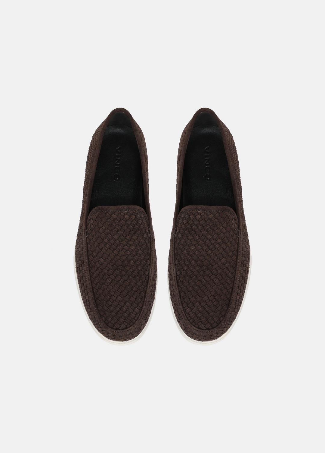 VINCE | Sonoma Woven Suede Loafer in Loafers - COCOA BROWN