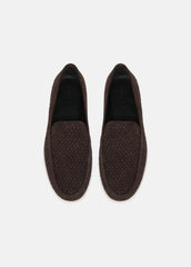 VINCE | Sonoma Woven Suede Loafer in Loafers - COCOA BROWN