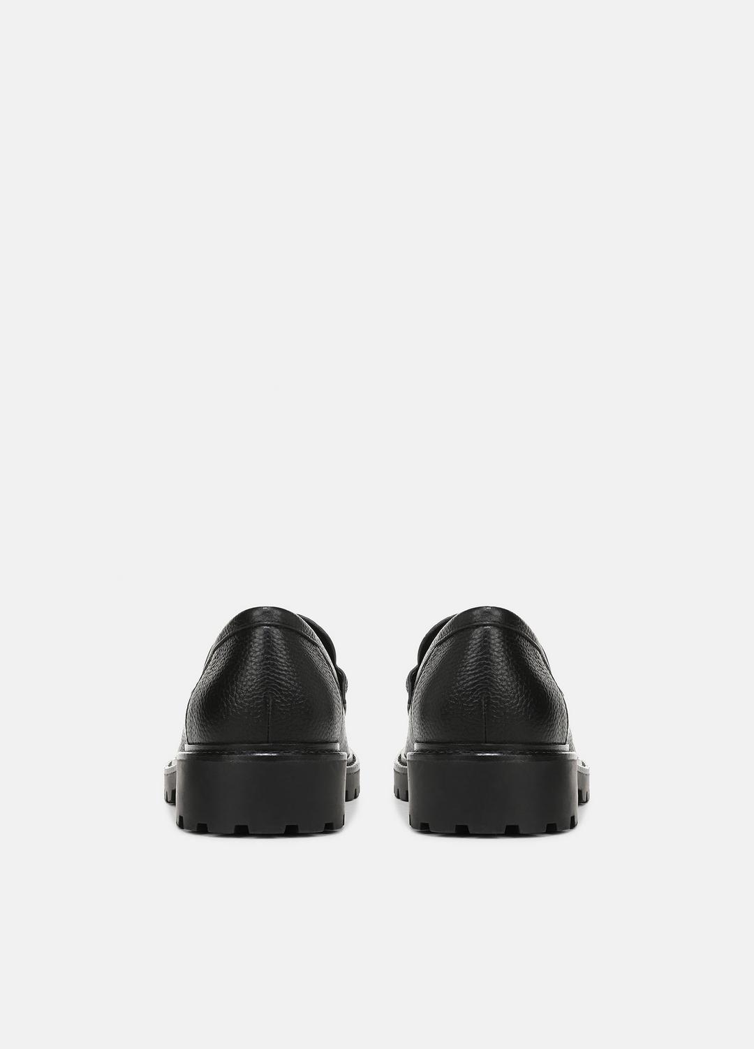 VINCE | Delmore Leather Lug-Sole Loafer in Loafers - BLACK