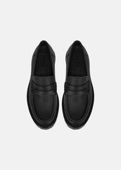 VINCE | Delmore Leather Lug-Sole Loafer in Loafers - BLACK