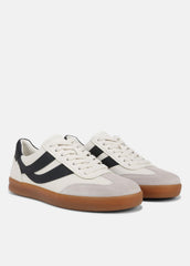 VINCE | Oasis Leather Sneaker in Sneakers - MILK/NIGHT BLUE