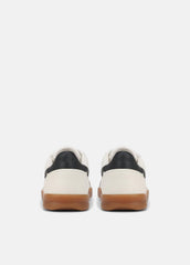 VINCE | Oasis Leather Sneaker in Sneakers - MILK/NIGHT BLUE