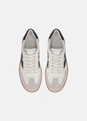 VINCE | Oasis Leather Sneaker in Sneakers - MILK/NIGHT BLUE