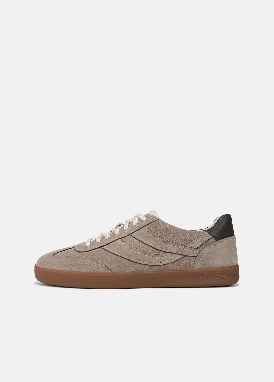 VINCE | Oasis Contrast-Edge Suede & Leather Sneaker in Sneakers - SANDSTORM/COCOA BROWN