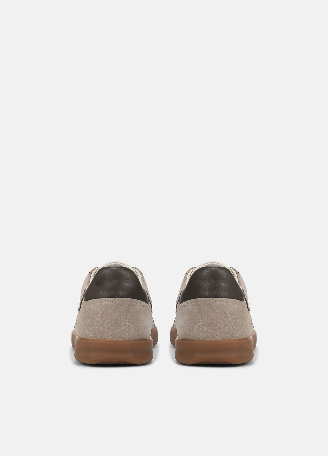 VINCE | Oasis Contrast-Edge Suede & Leather Sneaker in Sneakers - SANDSTORM/COCOA BROWN