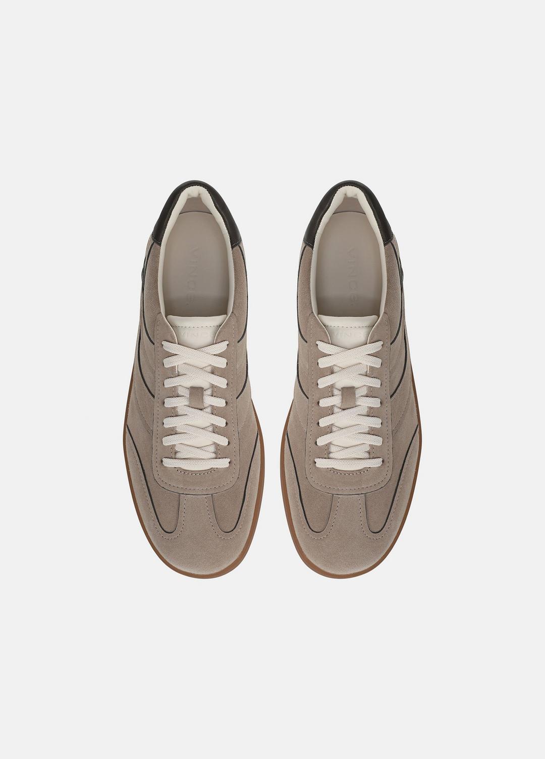 VINCE | Oasis Contrast-Edge Suede & Leather Sneaker in Sneakers - SANDSTORM/COCOA BROWN