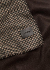 VINCE | Double-Face Houndstooth Wool-Cashmere Scarf in Scarves & Hats - BROWN