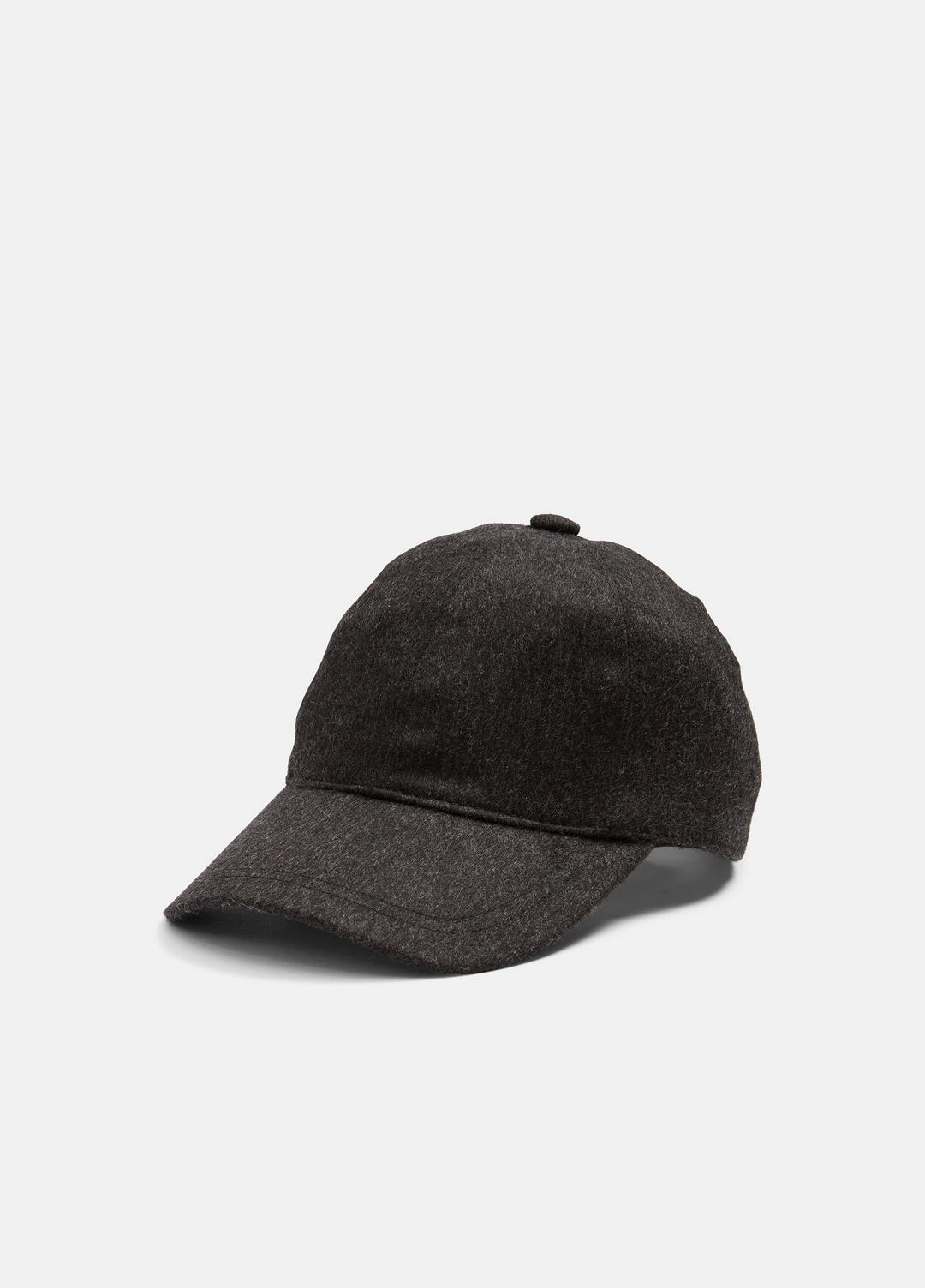VINCE | Cashmere Baseball Cap in Scarves & Hats - HEATHER CHARCOAL