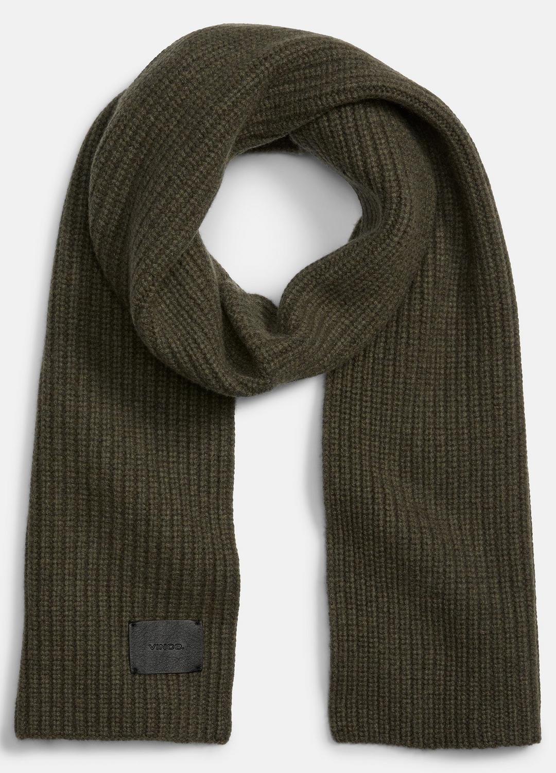 VINCE | Cashmere Shaker-Stitch Scarf in Scarves & Hats - HEATHER OLIVE