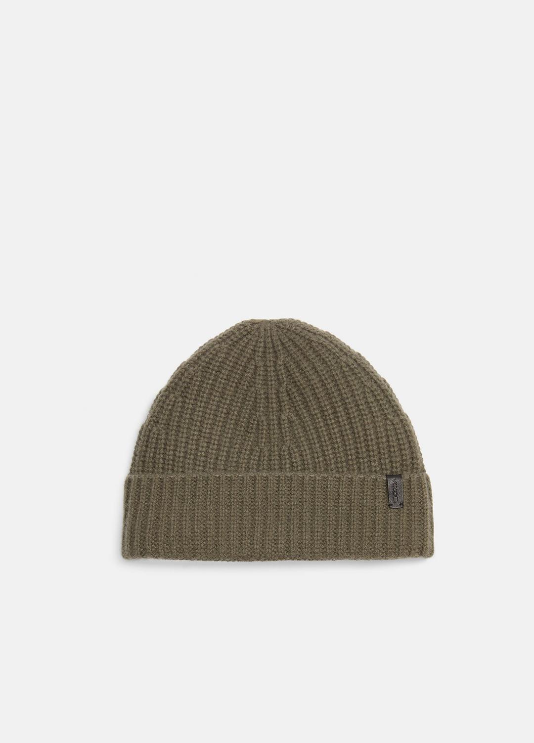 VINCE | Cashmere Shaker-Stitch Beanie in Scarves & Hats - SURPLUS OLIVE