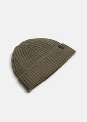VINCE | Cashmere Shaker-Stitch Beanie in Scarves & Hats - SURPLUS OLIVE