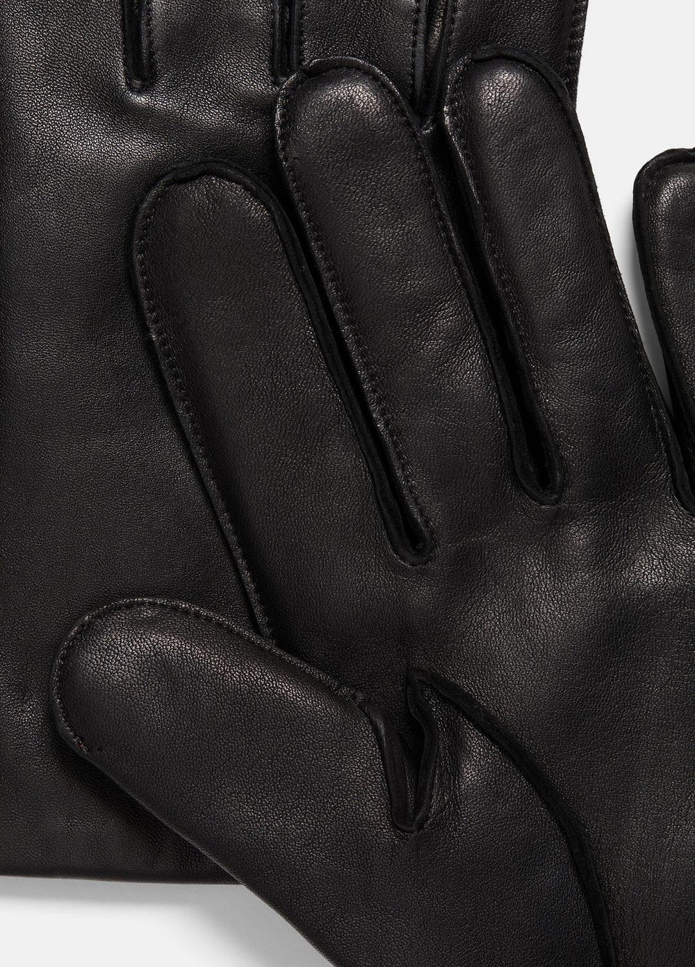 VINCE | Classic Cashmere-Lined Leather Glove in Gloves - BLACK CAMELLETO