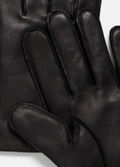 VINCE | Classic Cashmere-Lined Leather Glove in Gloves - BLACK CAMELLETO