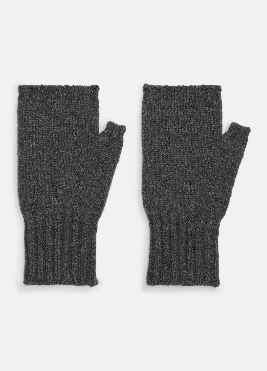 VINCE | Cashmere Hand Warmers in Gloves - HEATHER CHARCOAL