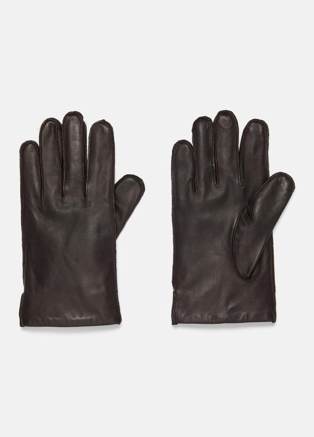 VINCE | Classic Cashmere-Lined Leather Glove in Gloves - ESPRESSO