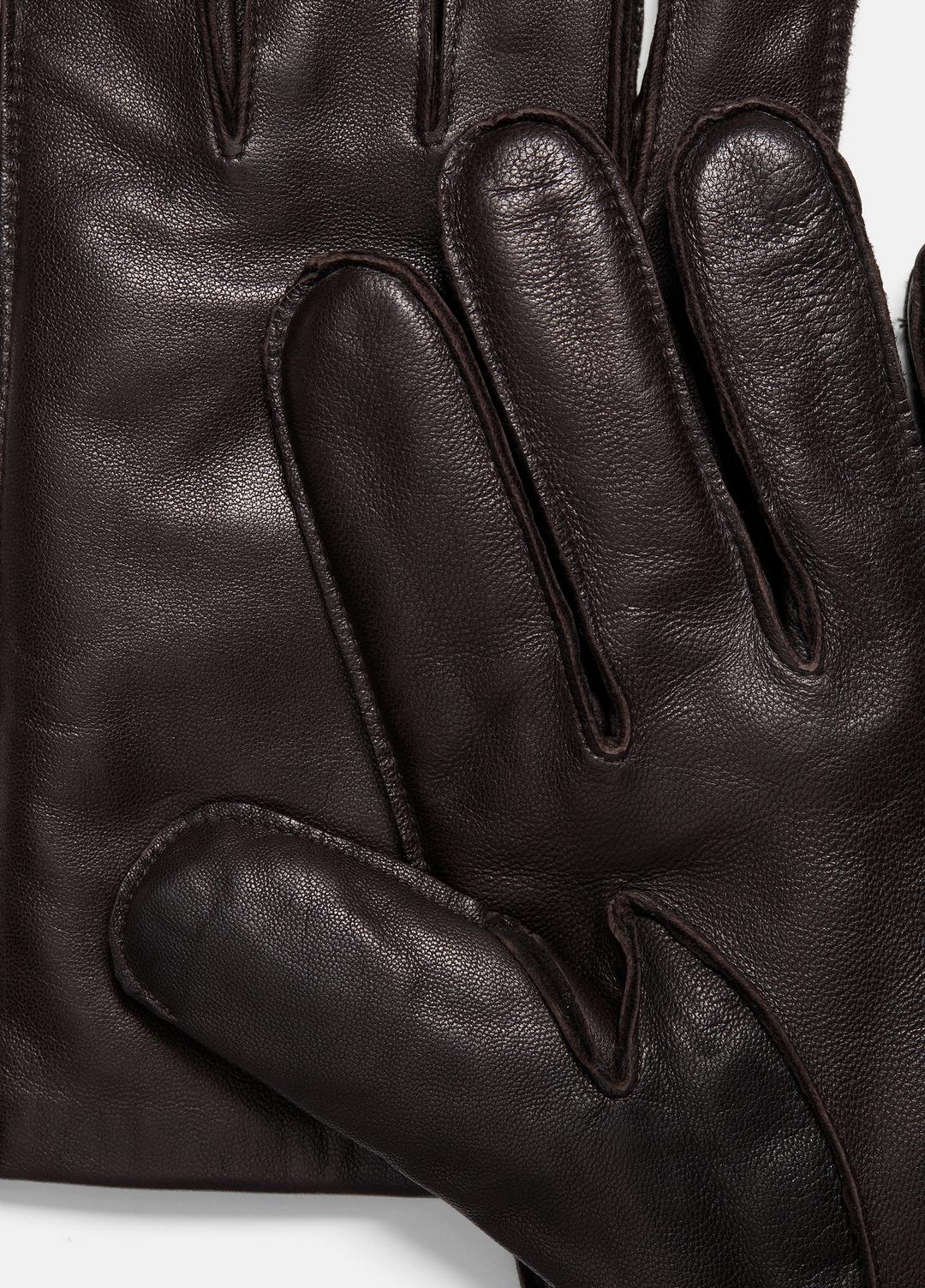 VINCE | Classic Cashmere-Lined Leather Glove in Gloves - ESPRESSO