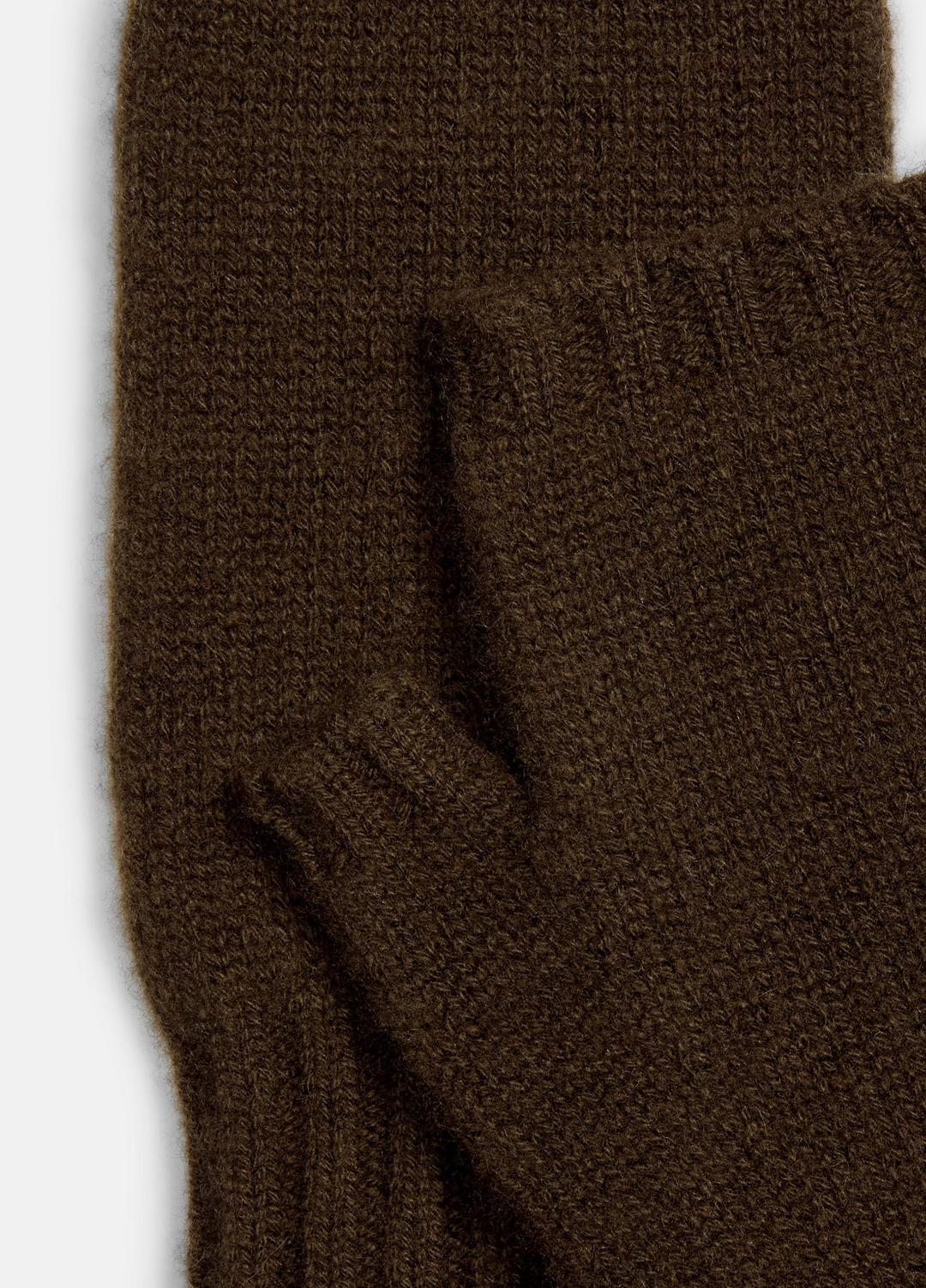 VINCE | Cashmere Hand Warmers in Gloves - DARK LEAF