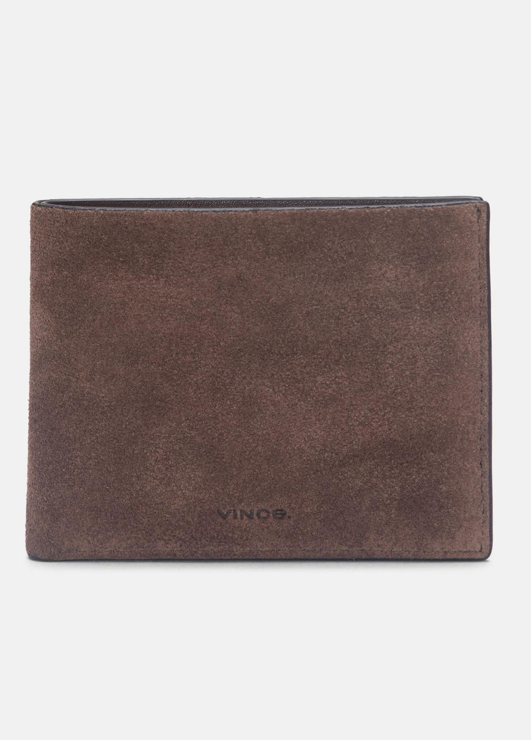 VINCE | Suede Bifold Wallet in Bags - CHOCOLATE
