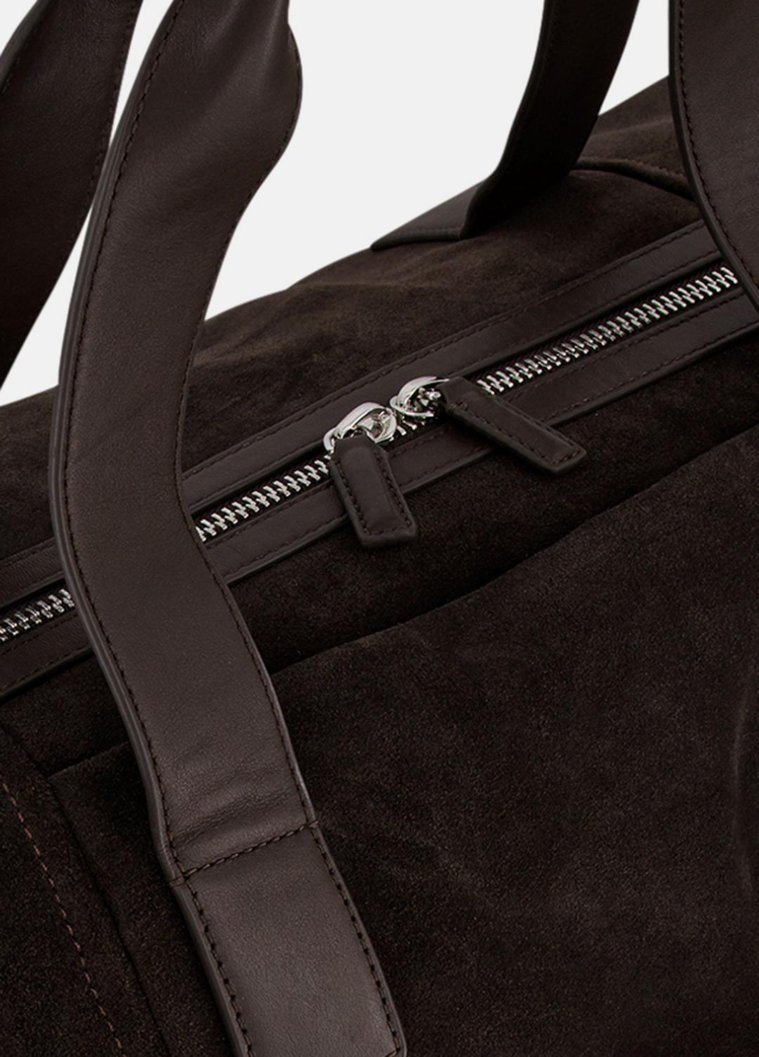 VINCE | Westmore Suede Duffle Bag in Bags - TOBACCO