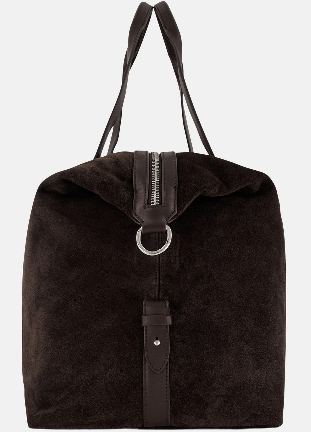 VINCE | Westmore Suede Duffle Bag in Bags - TOBACCO