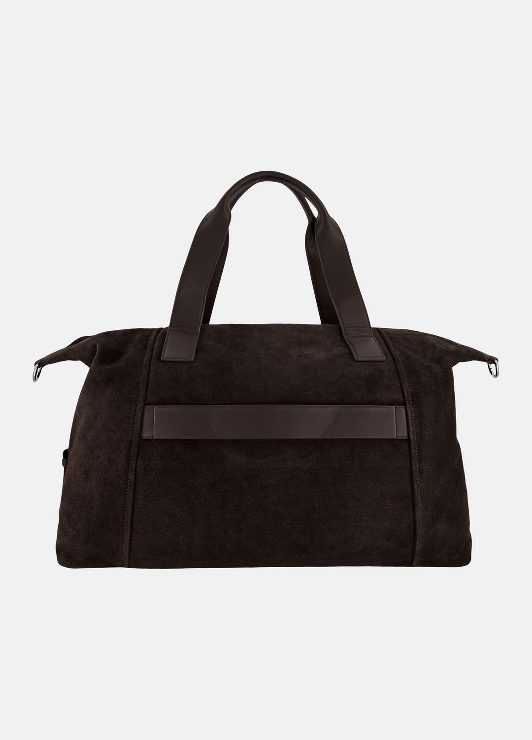 VINCE | Westmore Suede Duffle Bag in Bags - TOBACCO