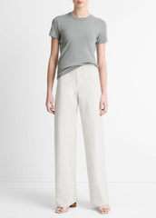 VINCE | Cotton-Blend High-Waist Bias Pant in Pants & Shorts - SALT GLASS