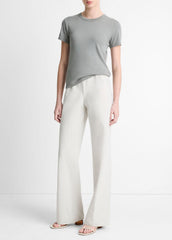 VINCE | Cotton-Blend High-Waist Bias Pant in Pants & Shorts - SALT GLASS