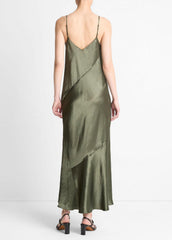 VINCE | Paneled Satin Bias Slip Dress in Dresses & Skirts - HERBA