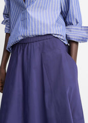 VINCE | Cotton Full Skirt in Dresses & Skirts - DEEP IRIS