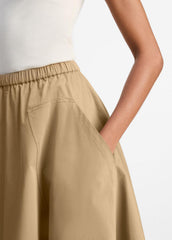 VINCE | Cotton Full Skirt in Dresses & Skirts - DARK BARLEY