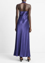 VINCE | Satin Cowl-Neck Maxi Dress in Dresses & Skirts - DEEP IRIS