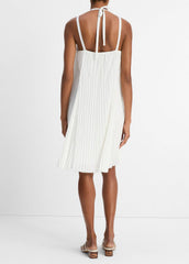 VINCE | Pintuck Pleated A-Line Dress in Dresses & Skirts - OFF WHITE