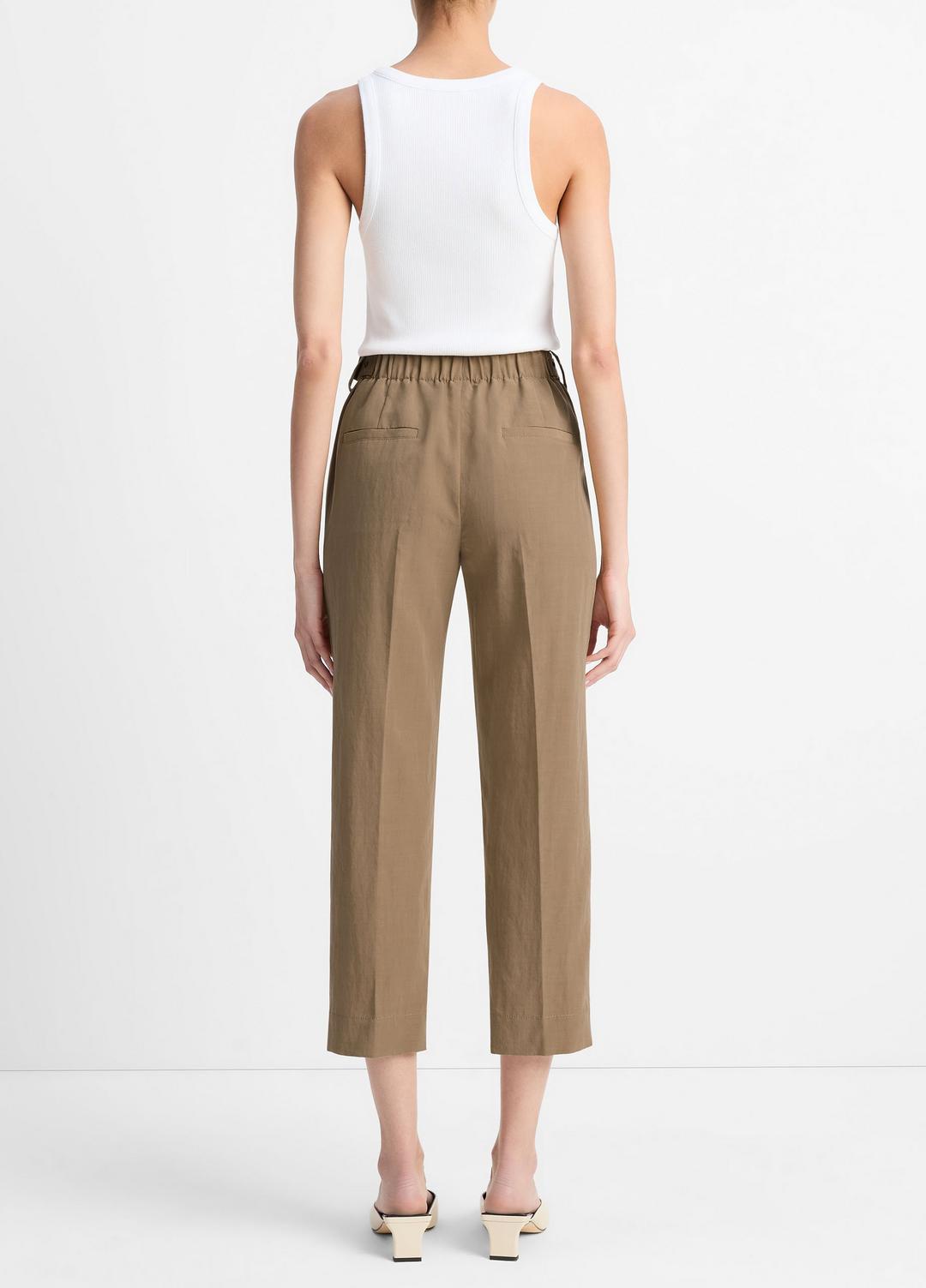 VINCE | Utility Tab-Detail Pull-On Pant in Pants & Shorts - TAPENADE